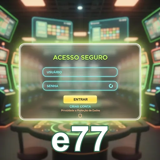 Tela do app e77 com acesso rápido no celular